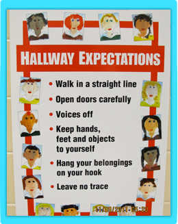 Hallway Expectations poster from Fond du Lac